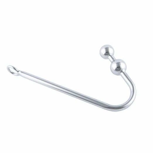 Steel Stainless Two Pleasurable 4417 Balls Anal Hook 1209